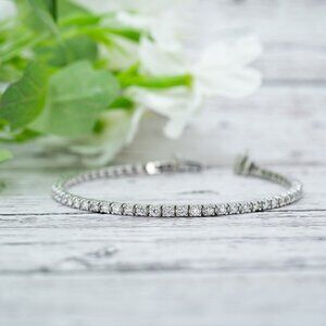 3.00Ct Lab Grown Diamond Tennis Bracelet in 14k White Gold